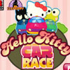 Hello Kitty - Autóverseny - Hello Kitty és barátai autósversenyt rendeznek. A te feladatod, hogy Kitty megnyerje a futamot. Ez csak tőled függ.